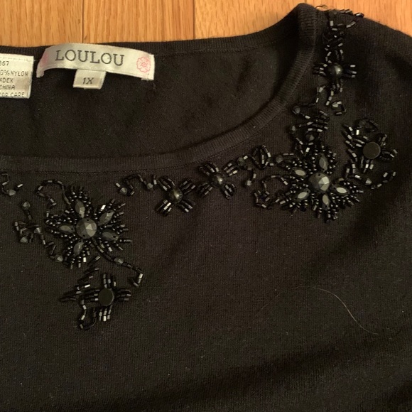 Black Jeweled Top - Picture 2 of 5